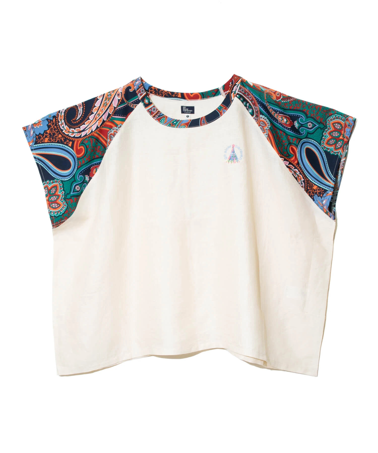 go slow caravan(ゴースローキャラバン) |総柄切替ポンチョTEE (WOMENS)