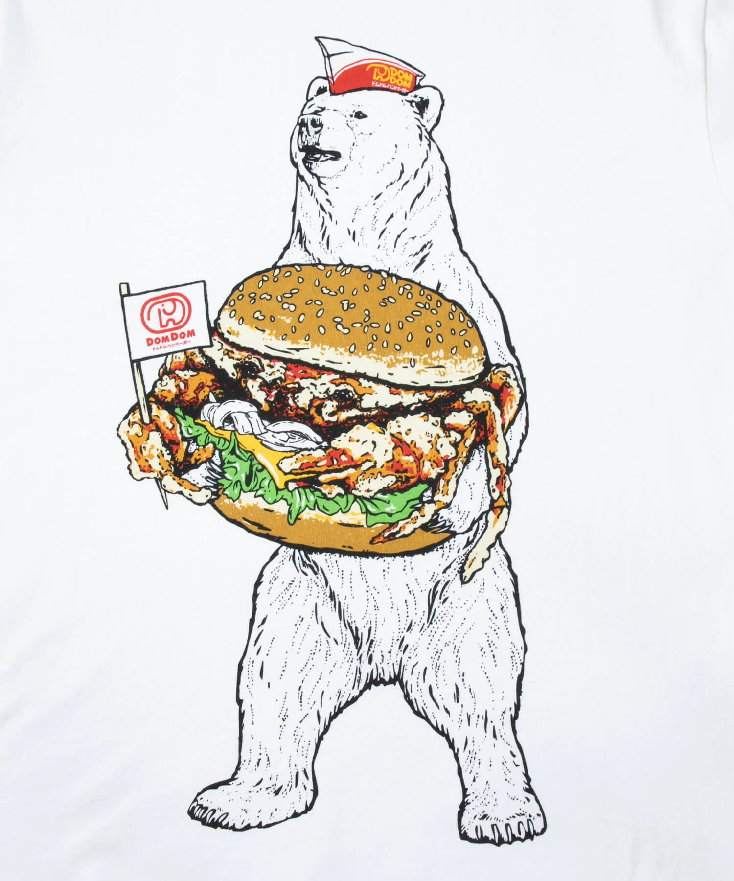 DOMDOM×GSC】USA/CカニバーガークマTEE (MENS/WOMENS)｜ファッション