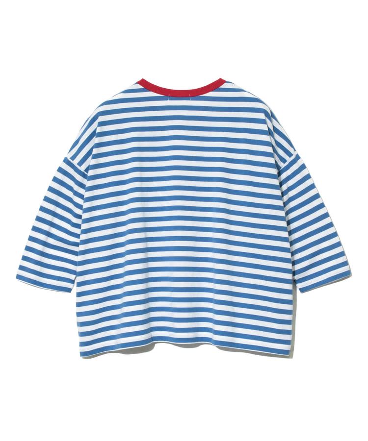 go slow caravan(ゴースローキャラバン) |CUBE SUGAR/キューブシュガー リサイクル天竺ボーダーstarプリントTEE (WOMENS)