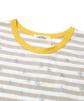go slow caravan(ゴースローキャラバン) |CUBE SUGAR/キューブシュガー リサイクル天竺ボーダーstarプリントTEE (WOMENS)