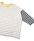 go slow caravan(ゴースローキャラバン) |CUBE SUGAR/キューブシュガー リサイクル天竺ボーダーstarプリントTEE (WOMENS)