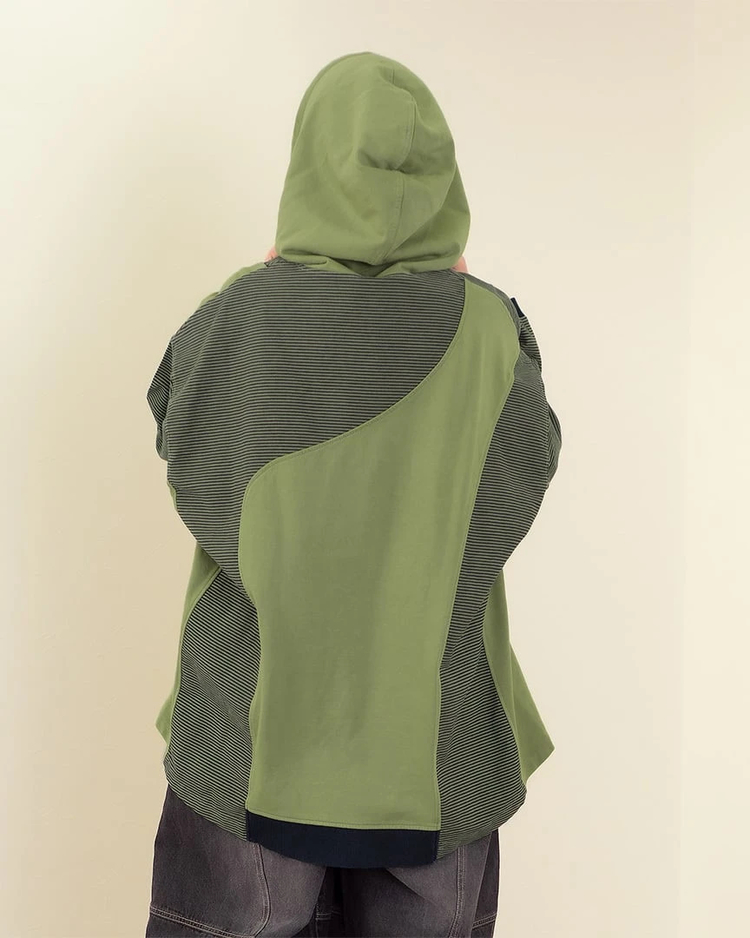 go slow caravan(ゴースローキャラバン) |mililopiulu/ミリロピュール ガーメントダイ切替フーディー (WOMENS)