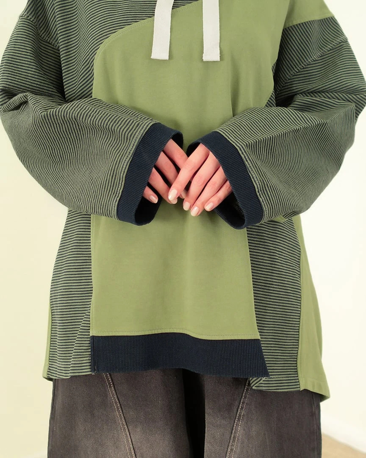 go slow caravan(ゴースローキャラバン) |mililopiulu/ミリロピュール ガーメントダイ切替フーディー (WOMENS)