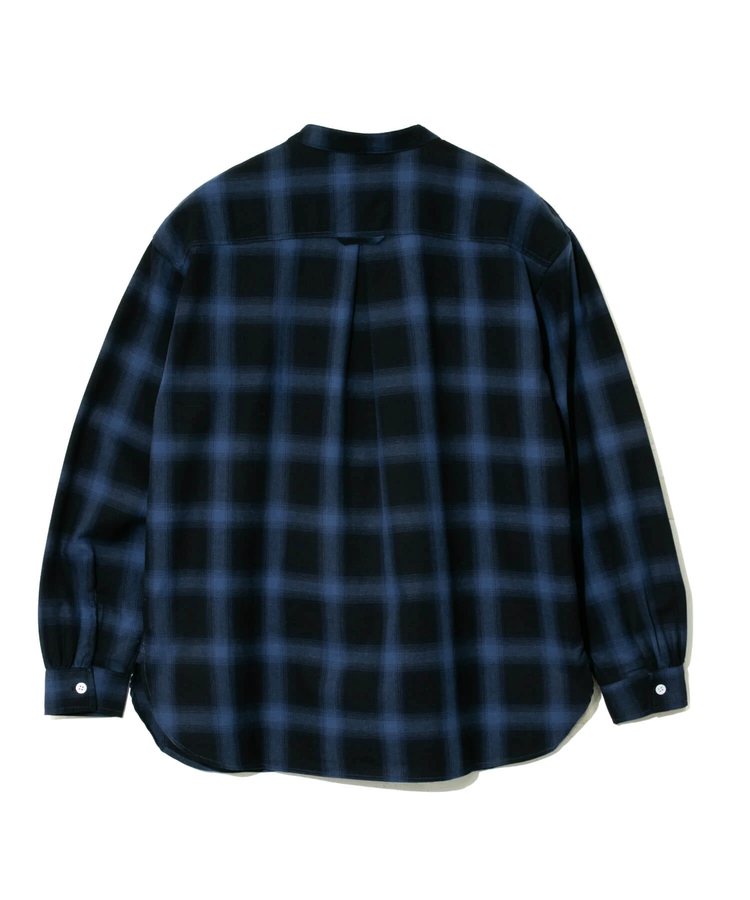 go slow caravan(ゴースローキャラバン) |Buck HIDE/バックハイド チェックバンドカラーシャツ (MENS)