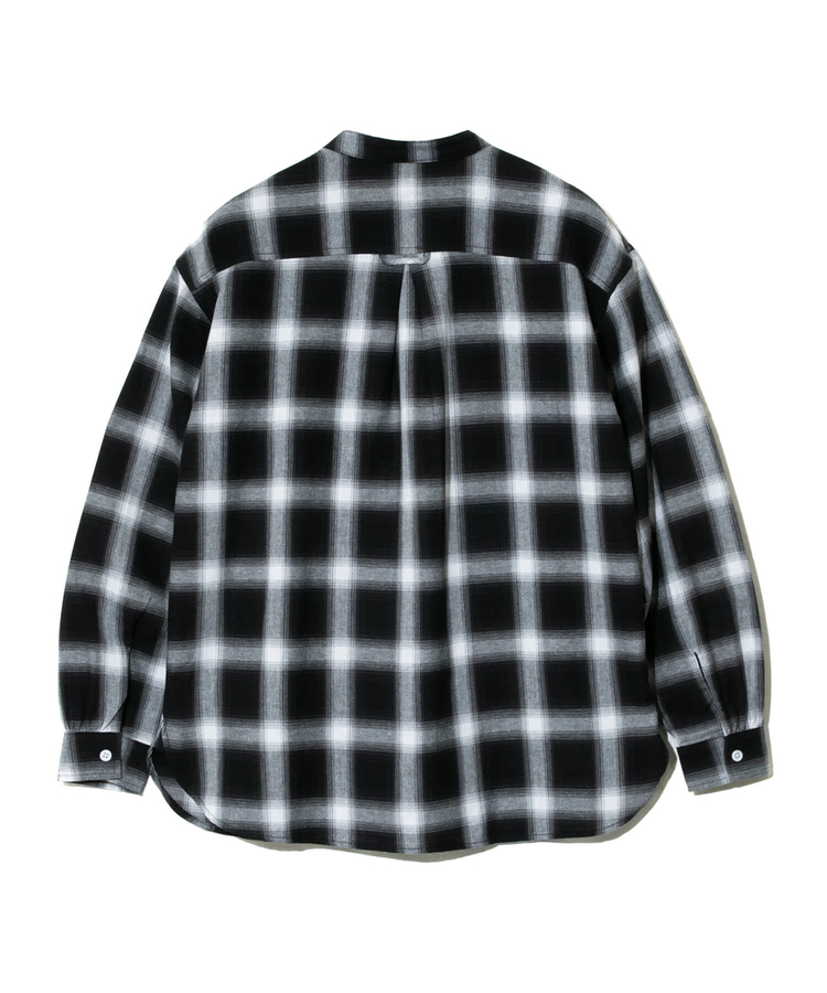 go slow caravan(ゴースローキャラバン) |Buck HIDE/バックハイド チェックバンドカラーシャツ (MENS)