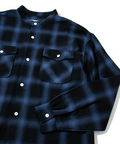 go slow caravan(ゴースローキャラバン) |Buck HIDE/バックハイド チェックバンドカラーシャツ (MENS)