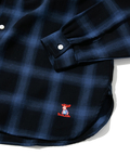 go slow caravan(ゴースローキャラバン) |Buck HIDE/バックハイド チェックバンドカラーシャツ (MENS)