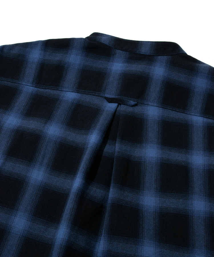 go slow caravan(ゴースローキャラバン) |Buck HIDE/バックハイド チェックバンドカラーシャツ (MENS)