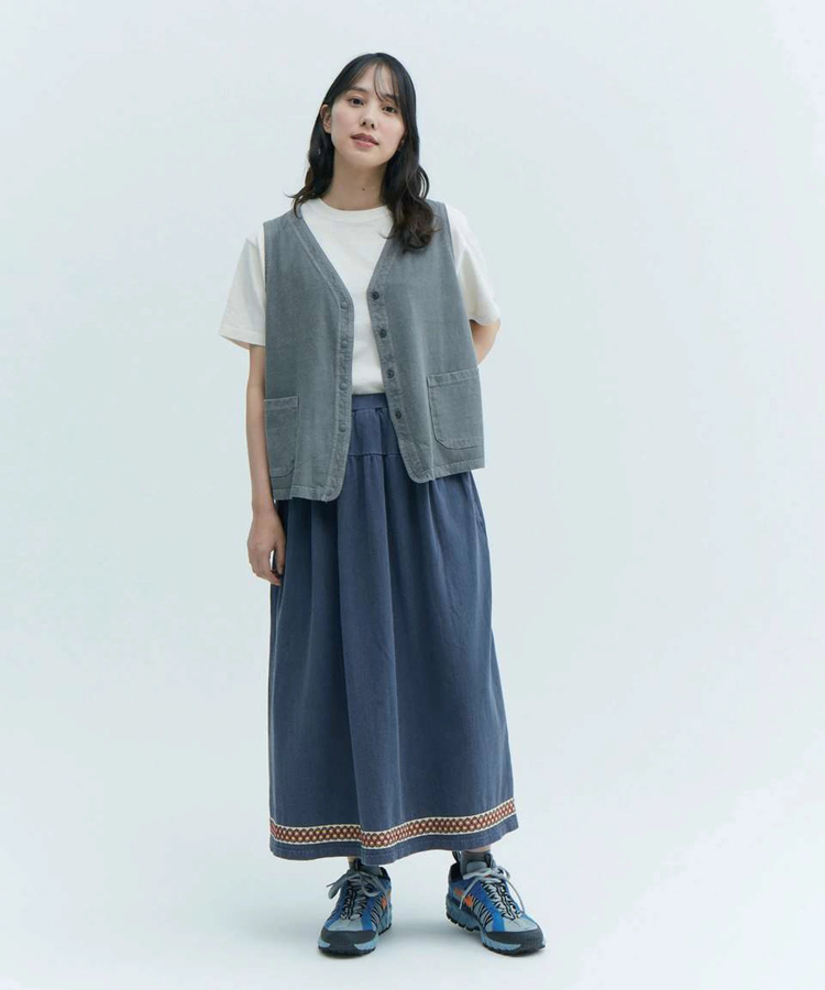 go slow caravan(ゴースローキャラバン) |GOOD ON/グッドオン SNAP TEE VEST (WOMENS)