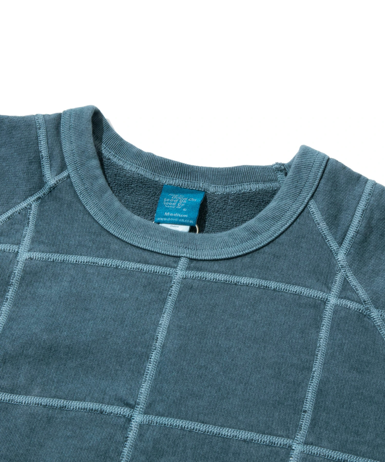 GOOD ON/グッドオン PATCH WORK RAGLAN CREW SWEAT (MENS 