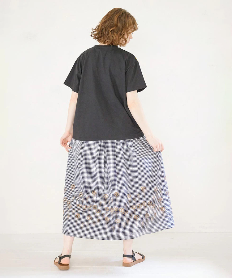 go slow caravan(ゴースローキャラバン) |Emago/イマゴ 洋ナシ刺繍プリントTEE (WOMENS)