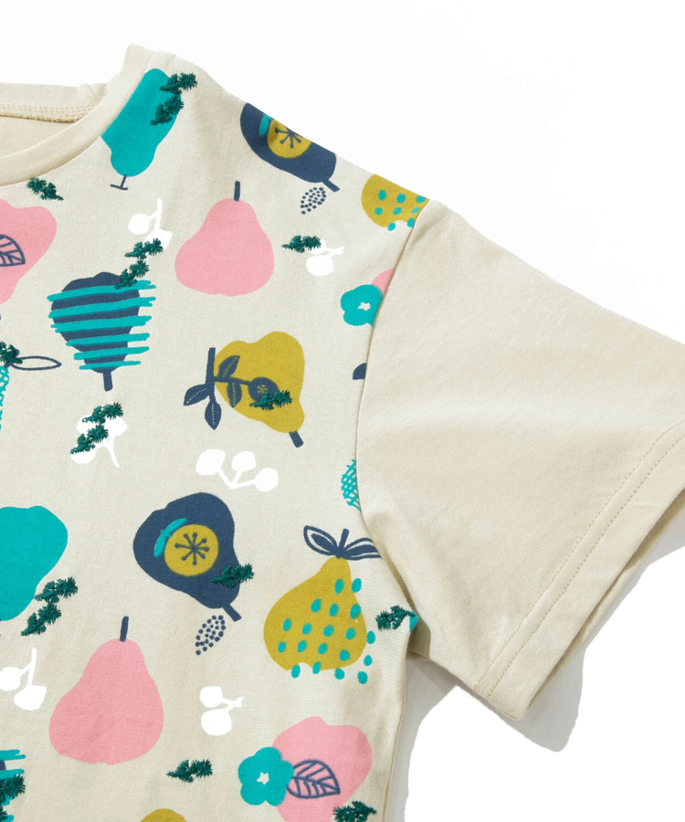 go slow caravan(ゴースローキャラバン) |Emago/イマゴ 洋ナシ刺繍プリントTEE (WOMENS)