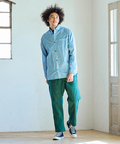 go slow caravan(ゴースローキャラバン) |ラミーコットン総柄プリントショールカラーシャツ (MENS/WOMENS)