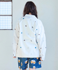 go slow caravan(ゴースローキャラバン) |ラミーコットン総柄プリントショールカラーシャツ (MENS/WOMENS)