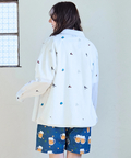 go slow caravan(ゴースローキャラバン) |ラミーコットン総柄プリントショールカラーシャツ (MENS/WOMENS)
