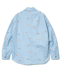 go slow caravan(ゴースローキャラバン) |ラミーコットン総柄プリントショールカラーシャツ (MENS/WOMENS)