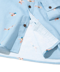go slow caravan(ゴースローキャラバン) |ラミーコットン総柄プリントショールカラーシャツ (MENS/WOMENS)