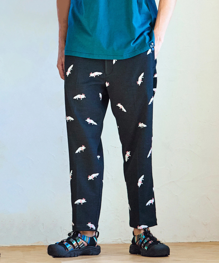 go slow caravan(ゴースローキャラバン) |ブッチャー総柄プリントイージーアンクルパンツ (MENS/WOMENS)