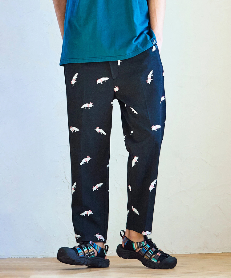 go slow caravan(ゴースローキャラバン) |ブッチャー総柄プリントイージーアンクルパンツ (MENS/WOMENS)