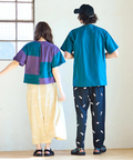 go slow caravan(ゴースローキャラバン) |ブッチャー総柄プリントイージーアンクルパンツ (MENS/WOMENS)