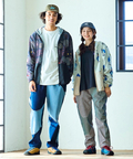 go slow caravan(ゴースローキャラバン) |メッシュ防蚊加工総柄プリントパーカ (MENS/WOMENS)