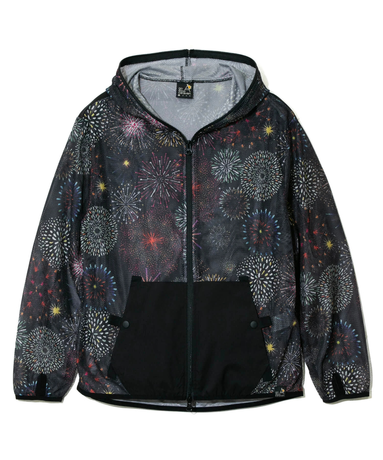 go slow caravan(ゴースローキャラバン) |メッシュ防蚊加工総柄プリントパーカ (MENS/WOMENS)