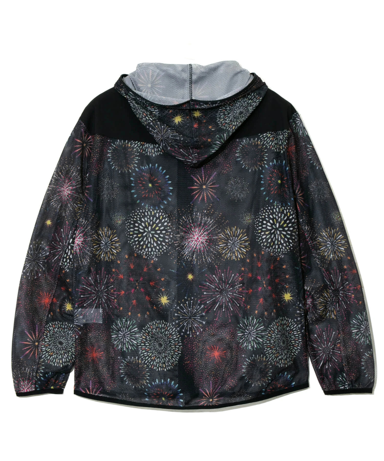 go slow caravan(ゴースローキャラバン) |メッシュ防蚊加工総柄プリントパーカ (MENS/WOMENS)