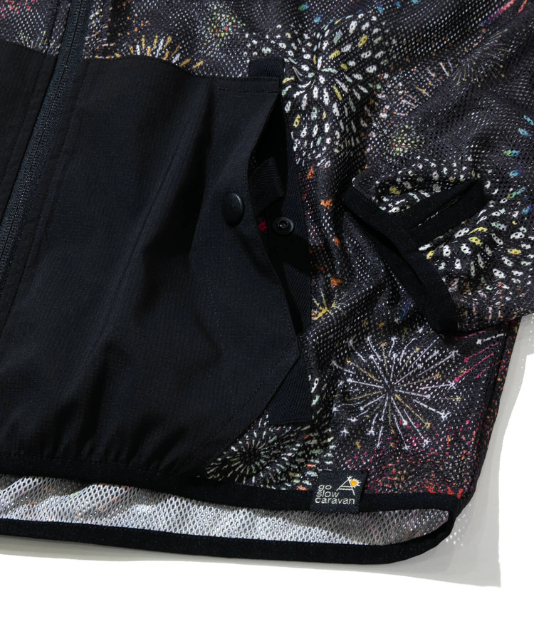 go slow caravan(ゴースローキャラバン) |メッシュ防蚊加工総柄プリントパーカ (MENS/WOMENS)