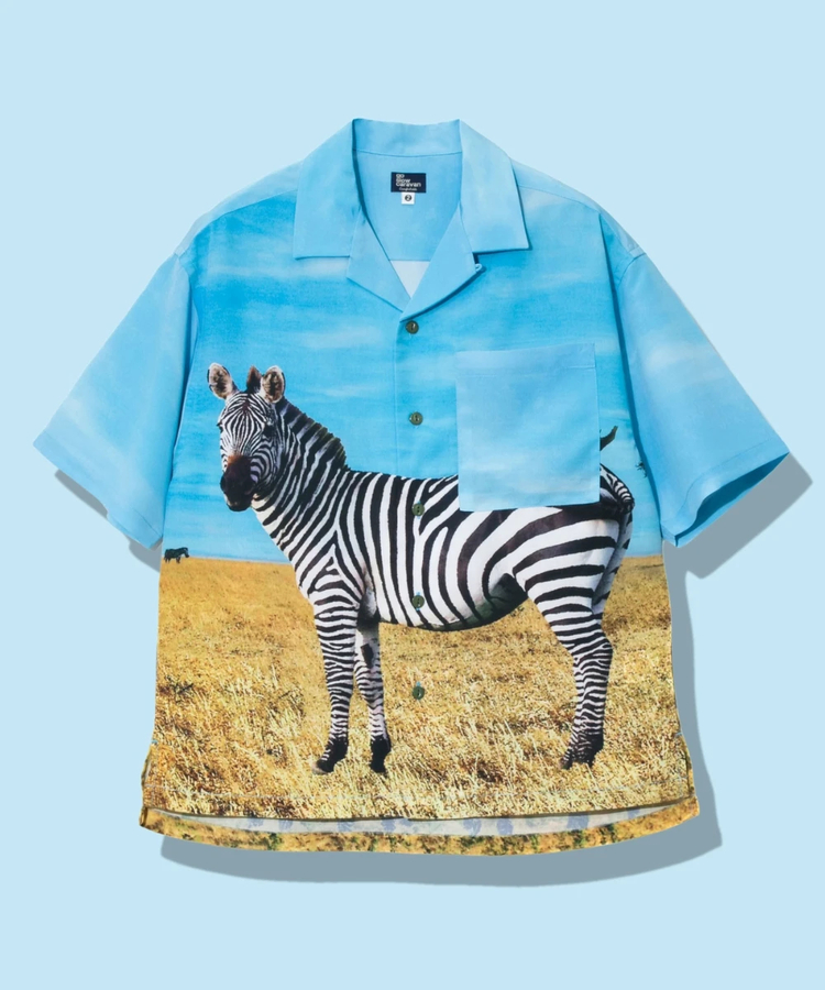 go slow caravan(ゴースローキャラバン) |ポリちりめん断ち身プリントO/Pシャツ (MENS/WOMENS)