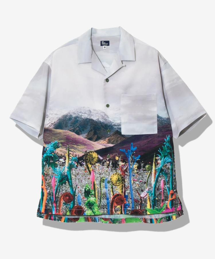 go slow caravan(ゴースローキャラバン) |ポリちりめん断ち身プリントO/Pシャツ (MENS/WOMENS)