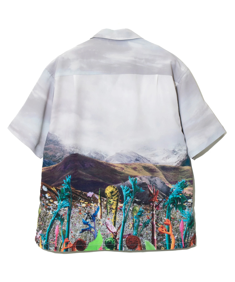 go slow caravan(ゴースローキャラバン) |ポリちりめん断ち身プリントO/Pシャツ (MENS/WOMENS)