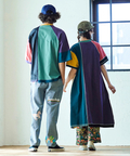 go slow caravan(ゴースローキャラバン) |ヘリンボーン・ヒッコリーストライプ断ち身プリントアンクルパンツ (MENS/WOMENS)