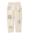 go slow caravan(ゴースローキャラバン) |ヘリンボーン・ヒッコリーストライプ断ち身プリントアンクルパンツ (MENS/WOMENS)