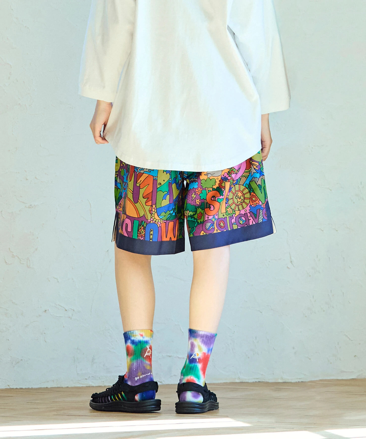 go slow caravan(ゴースローキャラバン) |総柄プリントハッピショーツ (MENS/WOMENS)