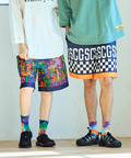 go slow caravan(ゴースローキャラバン) |総柄プリントハッピショーツ (MENS/WOMENS)