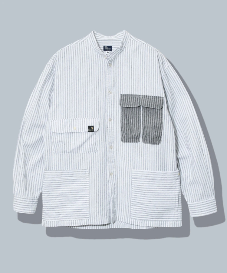 go slow caravan(ゴースローキャラバン) |ストライプシャンブレーユーティリティーシャツ (MENS)