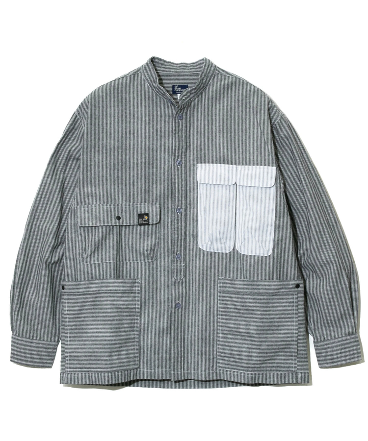 go slow caravan(ゴースローキャラバン) |ストライプシャンブレーユーティリティーシャツ (MENS)