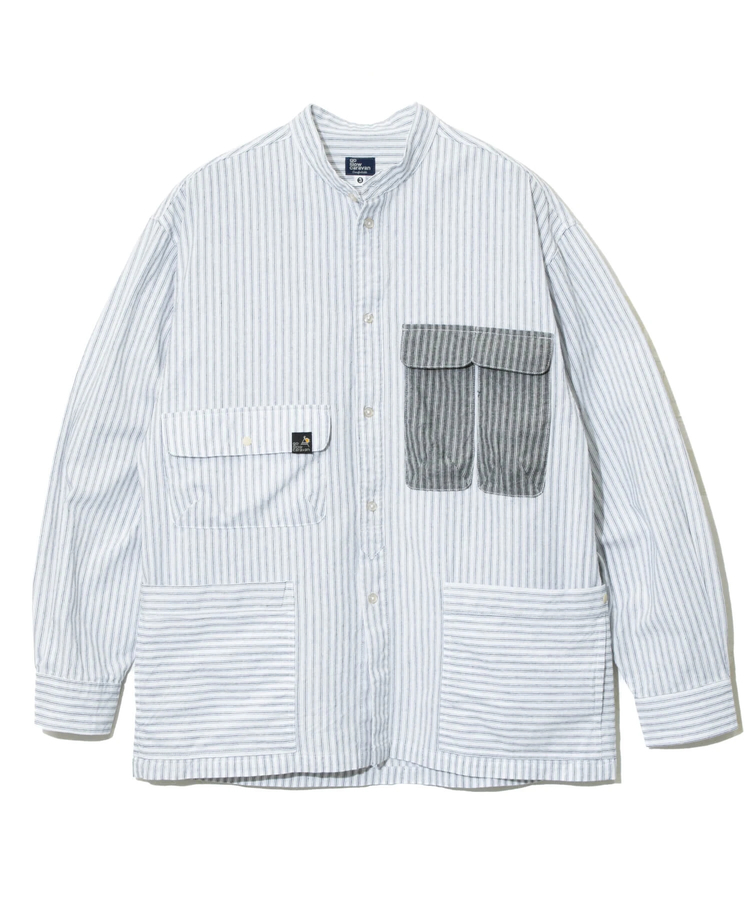 go slow caravan(ゴースローキャラバン) |ストライプシャンブレーユーティリティーシャツ (MENS)