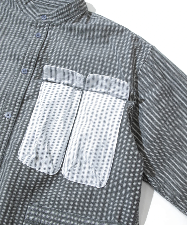 go slow caravan(ゴースローキャラバン) |ストライプシャンブレーユーティリティーシャツ (MENS)