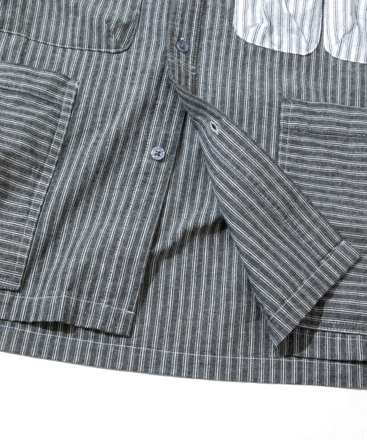 go slow caravan(ゴースローキャラバン) |ストライプシャンブレーユーティリティーシャツ (MENS)
