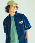 go slow caravan(ゴースローキャラバン) |綿麻色々刺繍&プリントR/Gシャツ (MENS/WOMENS)