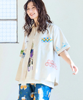 go slow caravan(ゴースローキャラバン) |綿麻色々刺繍&プリントR/Gシャツ (MENS/WOMENS)