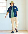 go slow caravan(ゴースローキャラバン) |綿麻色々刺繍&プリントR/Gシャツ (MENS/WOMENS)