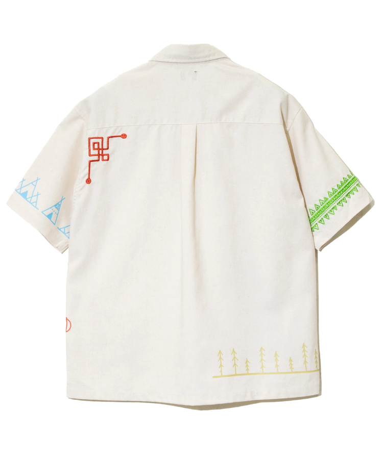 go slow caravan(ゴースローキャラバン) |綿麻色々刺繍&プリントR/Gシャツ (MENS/WOMENS)