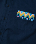 go slow caravan(ゴースローキャラバン) |綿麻色々刺繍&プリントR/Gシャツ (MENS/WOMENS)