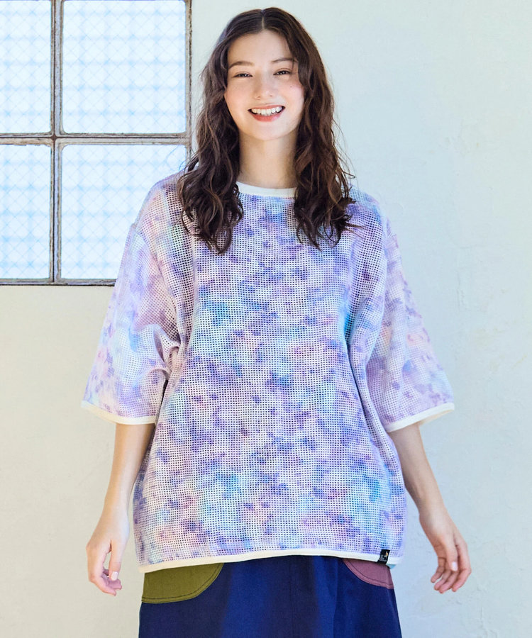 go slow caravan(ゴースローキャラバン) |メッシュタイダイ染プリントS/STEE (MENS)
