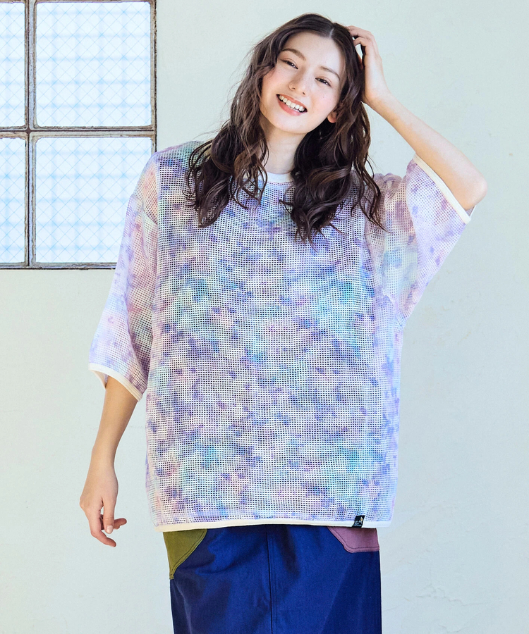 go slow caravan(ゴースローキャラバン) |メッシュタイダイ染プリントS/STEE (MENS)