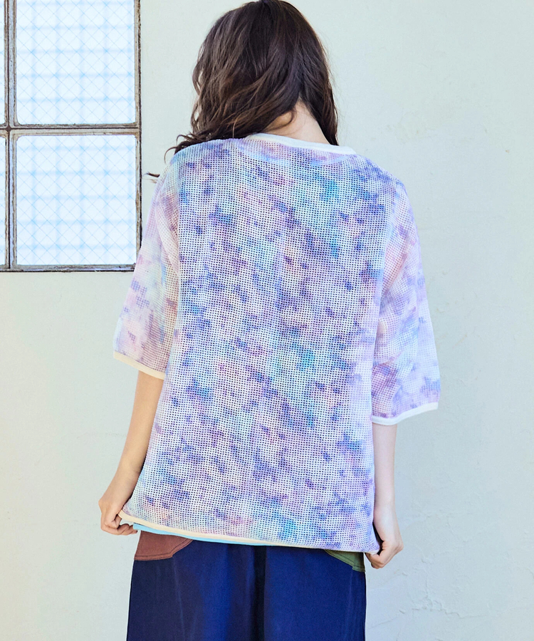 go slow caravan(ゴースローキャラバン) |メッシュタイダイ染プリントS/STEE (MENS)
