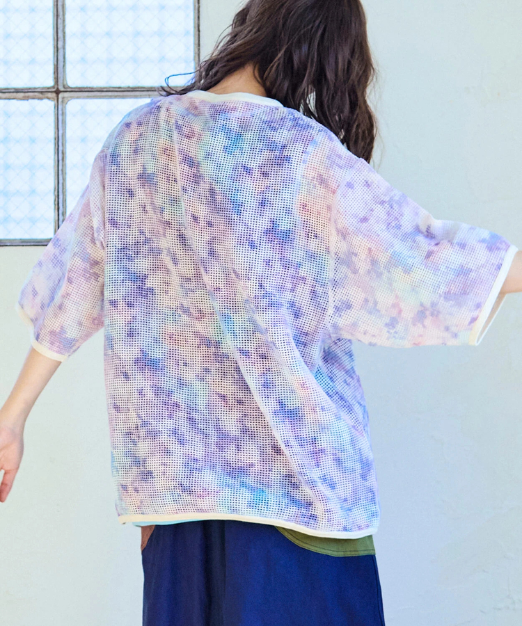 go slow caravan(ゴースローキャラバン) |メッシュタイダイ染プリントS/STEE (MENS)