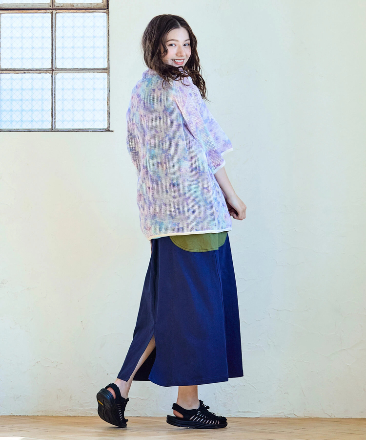 go slow caravan(ゴースローキャラバン) |メッシュタイダイ染プリントS/STEE (MENS)